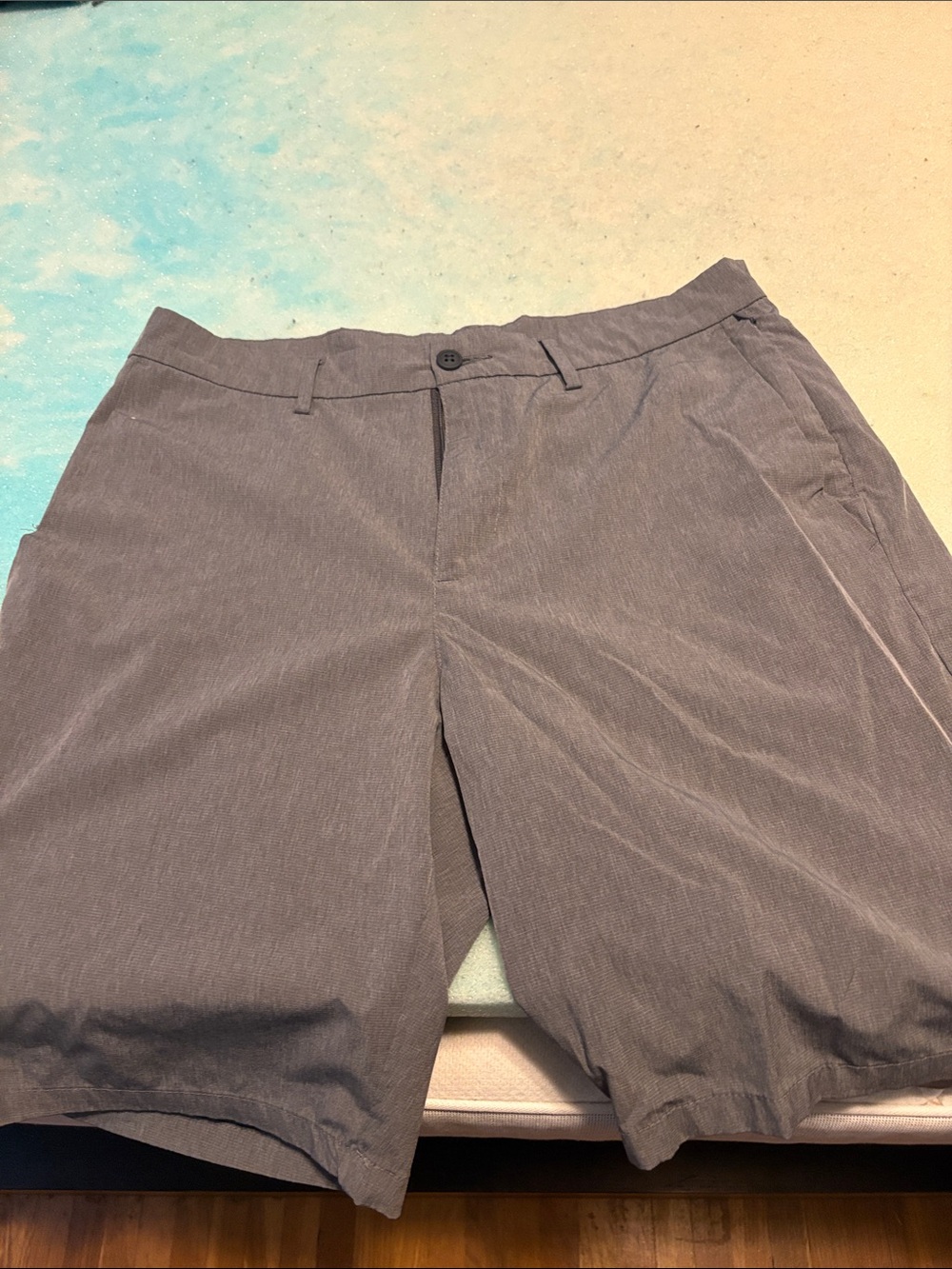 Old Navy Men's Slate Gray Flat-Front Shorts
